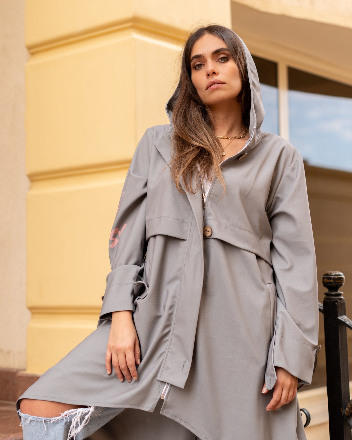 Hooded Trench Coat